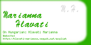 marianna hlavati business card